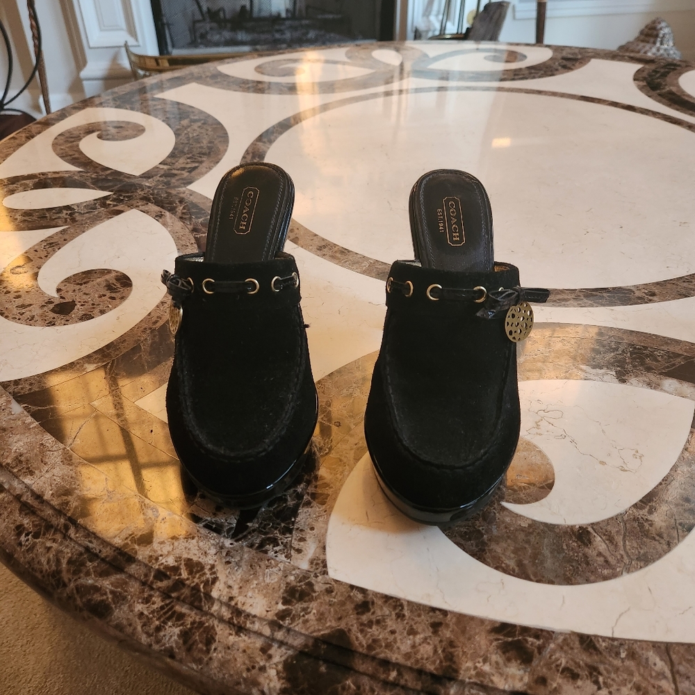 Coach Suede Classic mules
